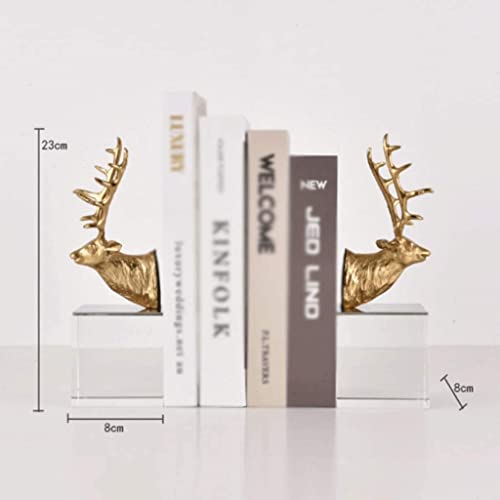 Classic Book Ends Light Luxury Bookends Brass Book Ends Animal Shape Hold Books Villa Wine Cabinet Book Stoppers Desk Decorative Bookend Desktop Storage