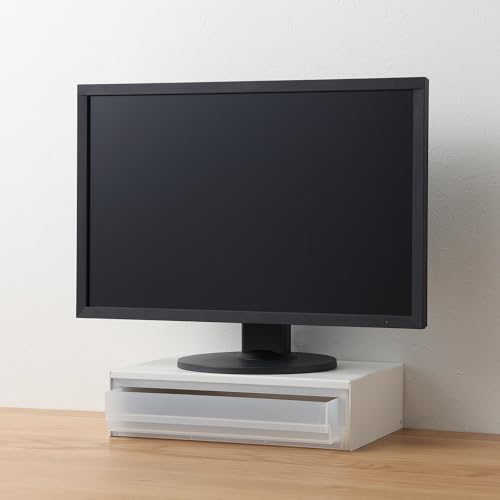 無印良品 MUJI 2461171 Steel Monitor Stand, Approx. 15.0 x 10.2 x 3.9 inches (381 x 260 x 100 mm)