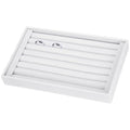 uxcell Velvet 7 Slots Ring Organizer Jewelry Display Tray Showcase Ring Holder Velvet Jewelry Organizer Stand for Rings Earrings White - color: White