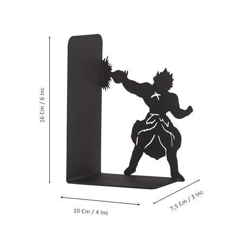Anime Battle Scene Metal Bookends, Superhero Heroes Book Ends for Kids, MangaThemed Book Holders, Dragon Fighters Anime Heros Bookends Gift for Kids, Animation Heroes Book Stand