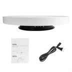 fotoconic 360 Degree Electric Rotating Display Turntable 10.24" / 26cm Motorized Rotary Stand, 3RPM, 33Lbs / 15kg Centric Loading, Anti-Clockwise & Clockwise Direction - size: White 10.24", 33Lbs Loading