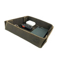 Hide & Drink, Leather Catchall Change Keys Coins Jewels Box Tray Big Storage, Handmade Includes 101 Year Warranty :: Dark Jade - color: Dark Jade