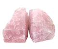 Natural Rose Quartz Bookends Decorative Crystal Book Ends Pink Stone Heavy Duty Gemstone Bookend 1 Pair 3-4 LBS - size: 3-4lbs