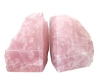 Natural Rose Quartz Bookends Decorative Crystal Book Ends Pink Stone Heavy Duty Gemstone Bookend 1 Pair 3-4 LBS - size: 3-4lbs