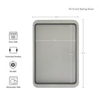 KitchenAid 9x13in Nonstick Aluminized Steel Baking Sheet,Contour Silver,(Pack of 6) - color: Contour Silver, size: 9 x 13 Inch (Pack of 6)