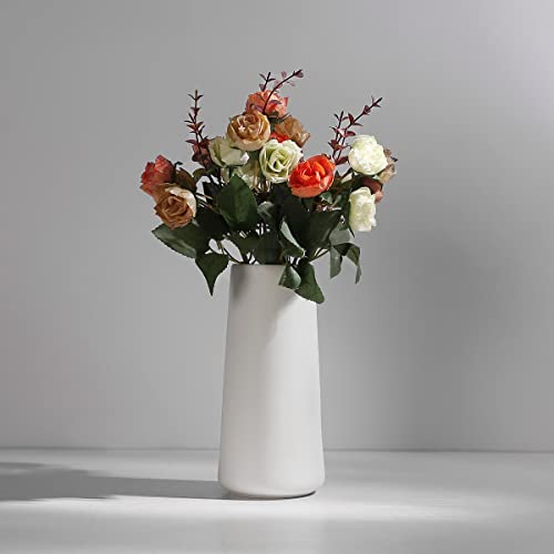 Ceramic Vases - Nordic Minimalism Style Decoration, Elegant Vase for Mantel, Table, Living Room Decoration, White Modern Geometric Decorative Flowers Vases for Home Decor - color: Color a, size: Medium