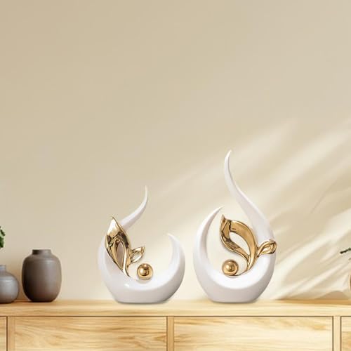 2-Piece Abstract Art Statue Craft, Creative Minimalist