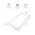 Bigfety Acrylic Vanity Tray for Organizing, Clear Bathroom Trays for Counter, Desk, Dresser - size: 7.8" x 0.7" x 3.9"