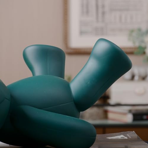 Bear Sculpture Statue Animal Figurine Gift Modern Decor Art for Home Office Dining Room Polyresin Green 11 Inch