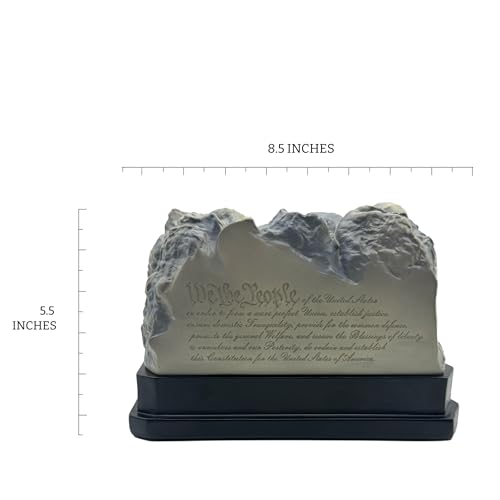 Trumpmore Mount Trumpmore Statue | Collectible Donald J. Trump Sculpture | Constitution Inscription on Back | Trump Bust for Desk, Shelf, or Cabinet | Political Memorabilia & Presidential Gift Idea