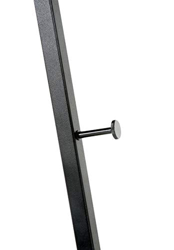 Displays2go Modern Floor Standing Easel, Portable, Aluminum, Two-Peice - Black (FOLDESLBK)