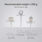 QWORK Round Acrylic Display Stand, Premium Clear Round Riser Stands, Set of 3