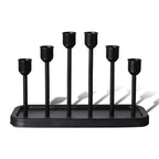 6arms Candle Holder for Taper Candle,Black Metal Holders, for Bathroom, Dining Table, Home Decor, Candle Stand… - size: taper's 6arms