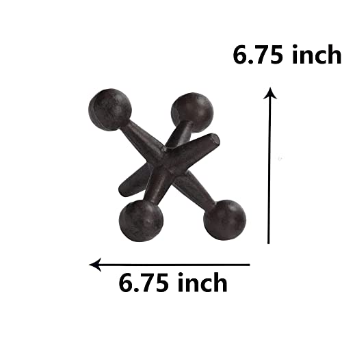 6.75" H Jack Decor Cast Iron Decorative Jacks for Home, Iron Bookends, Door Stop,Paperweight（1 PC）
