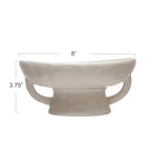 Creative Co-Op Stoneware Bowl w Reactive Glaze, White - color: White, size: 8.0" Round x 3.75" Tall