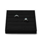 Oirlv Microfiber Velvet Ring Display Stand Small Ring Tray Modular Jewelry Storage & Display Tray - style: P13713
