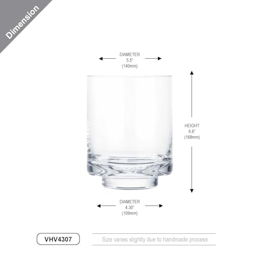 WGVI Clear Glass Pedestal Hurricane Candle Holder, 5.5" W, 6.6" H, Footed Decorative Vase for Pillar Candles, Elevated Cylinder Candleholder on a Riser Round Base, Home Décor, 1 Piece - size: 6.6"H