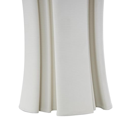 Deco 79 Ceramic Abstract Decorative Vase Ribbed Dimensional Folded Centerpiece Vase with Curvy Rim, Flower Vase for Home Decoration 8" x 7" x 15", White - color: White, size: 8" x 7" x 15