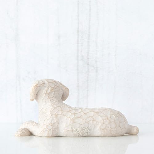 Willow Tree Love My Dog (Small, Lying Down), Always with me, Full of Personality Gift for Dog Owners of Miniature Breeds, New Pet Adoption or Bereavement, Sculpted Hand-Painted Figure