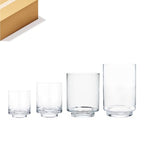 WGVI 1 Set of 4 Sizes of Clear Glass Pedestal Hurricane Candle Holder, Footed Decorative Vase for Pillar Candles, Elevated Cylinder Candleholder on a Riser Round Base, Centerpieces, Home Décor - size: Set of 4