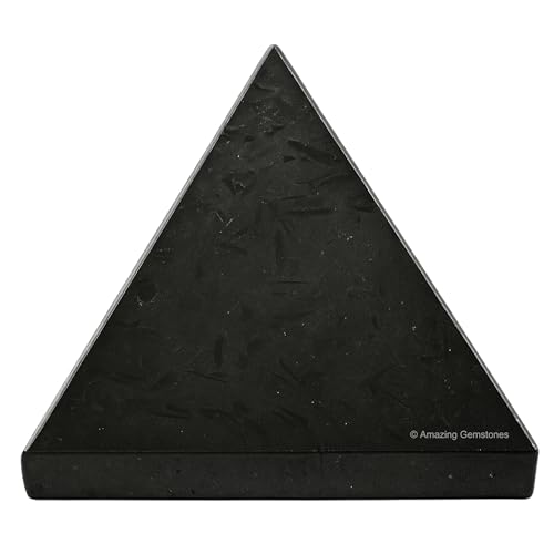 Amazing Gemstone Black Tourmaline Pyramid Crystal Healing Stones - 2" Great Pyramid Figurine of Natural Stone Pyramid for Meditation, Reiki, Chakra Balancing and Crystal Pyramids Grid - color: Black Tourmaline