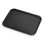 New Star Foodservice Restaurant Grade Non-Slip Tray, Plastic, Rubber Lined, Rectangular (Black, 15-Inch x 20-Inch) - color: Black, size: 15-Inch x 20-Inch
