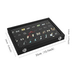 Wudygirl Jewelry Organizer 40 Grid Earring Holder Organizer with Clear Lid Jewelry Box for Rings Earrings Bracelets Storage Display Case for Women - style: 40 Grid Tray