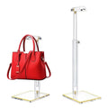 2Pcs Purse Display Stands, Height Adjustable10"-16"+14"-24", Acrylic Handbag Stands for Display, Clear Holder for Purse Evening Bag Clutch, Bag Table Rack, Purses Hanging Organizer for Closet Retail Vendor - size: 2-Pack, M (9.5"-16") + L (13.5"-24")