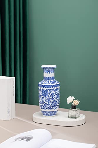 Blue and White Vase, Blue Vase, Chinoiserie Vase, Ginger Jar Vase for Home Decor, Porcelain Decor,10" H - size: BlueA 10"H