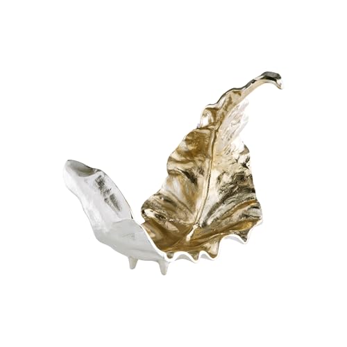 Signature Design by Ashley Darinsen Modern Metal Leaf Sculpture, Gold & Silver