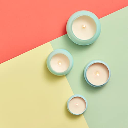 Capri Blue Volcano Scented Candles - Luxury Glass Jar Candles for Home Scented with Tropical Fruit & Sugared Citrus - Soy Wax Blend - Capri Blue Volcano - Aqua Color (8 oz) - color: Aqua, size: 8 oz