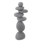 DECHOUS Large Stacked Rocks Sculpture, 16.5 Inch Tall, Resin Rock Cairn Stone Stacked Zen Garden Balanced Stone Statue for Indoor Outdoor Patio Home Meditation Decor