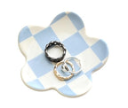 Teen Girls Gifts Trendy Preppy Stuff Aesthetic Room Decor Bedroom Decor Aesthetic Preppy Room Decor Aesthetic Stuff Checkered Jewelry Tray - style: Blue Checkered