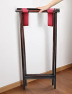New Star Foodservice 20021 Mahogany Finish Solid Birchwood Tray Stand, 31-Inch, Brown - size: 38"