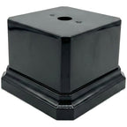 Premium Black Gloss Display Base – Weighted Square Pedestal for Trophies, Sculptures, 3D Prints, & Crafts – Heavy-Duty Riser Stand (3x3x2 inch) - size: 3x3x2 inch