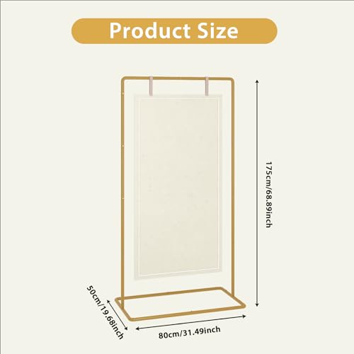 UDEAR Metal Wedding Sign Holder, Elegant Easel Stand Display Frame for Welcome Signs, Seating Charts, Floral Ceremony Decor, Birthday Party Signage, Gold