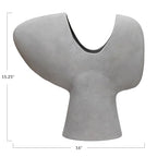 Bloomingville Modern Terracotta Abstract Vase, Grey - color: Distressed Grey