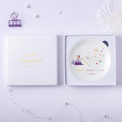 Crisky Singer Inspired May This Be Your Best Era - Ring Dish Jewelry Tray Trinket Dish, Birthday Encourage Gifts for Women Friends Besties Sisters Graduation Gift Ideas - style: Birthday Best Era