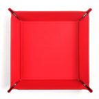 siduater Valet Tray Desktop Storage Organizer – Vegan Leather Catchall Tray Bedside Vanity Tray Nightstand Caddy Holder for Remote Controller, Watch, Keys, Phone, Wallet, Coin, Jewelry, Red - color: Red