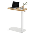 SANODESK Adjustable Overbed Bedside Table Pneumatic Adjustable Height Laptop Computer Standing Desk Cart with Tray, Hospital and Home Use(23.6" W x 13.8" D,Maple) - color: Maple, size: Xsmall