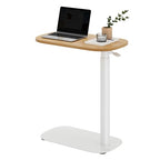 SANODESK Adjustable Overbed Bedside Table Pneumatic Adjustable Height Laptop Computer Standing Desk Cart with Tray, Hospital and Home Use(23.6" W x 13.8" D,Maple) - color: Maple, size: Xsmall