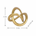 Modern Geometric Round Sculpture Gold Knot Statue Decor Tabletop Sculpture and Figurines Round Decorative Ornaments Knick Knacks Home Decor for Shelves Coffee Table Bookshelf Decoration Gifts - style: round