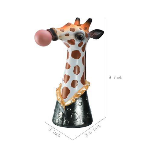 Blowing Bubble Art Vase, Animal Face Vase, Modern Home Decor Vase (No Plants) - Giraffe - color: Giraffe