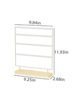 Julysky Earring Holder Organizer, Earring Stand, 4 Layers, White - color: White, size: 4 Layers