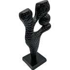 Pemberly Row Handmade Aluminum Abstract Sculpture, 14 in Tall, Black Finish, Decorative Modern Artwork for Living Room, Bedroom, Kitchen, Home Décor