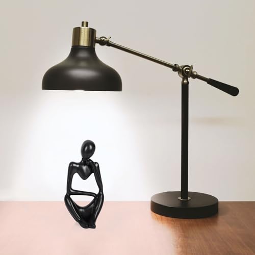 Sandstone Resin Thinker Style Abstract Sculpture Statue Collectible Figurines Home Office Bookshelf Desktop Decor (Small Black, Right) - color: Small Black, size: Right 1pc