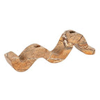 Bloomingville Marble Wave Double Taper Candle Holder, Brown Forest - color: Brown