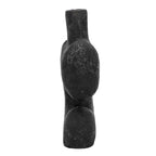 Modern Abstract Decorative Paper Mache Vase, Black (Each Will Vary) - color: Black