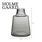 Holmegaard Flora Vase by Louise Campbell | Mouth-Blown Glass | Smoke | 4.7 Inch - color: Fumo, size: 9x9x13.2
