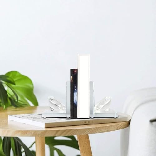 Bookends Decorative Bookend Crystal Diamond Book Ends Light Luxury Hold Books Bookends Villa Showcase Book Stoppers Desk Book Organizer